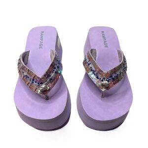 ( SOLD ) Rampage Y2K sparkly beading chunky sandals